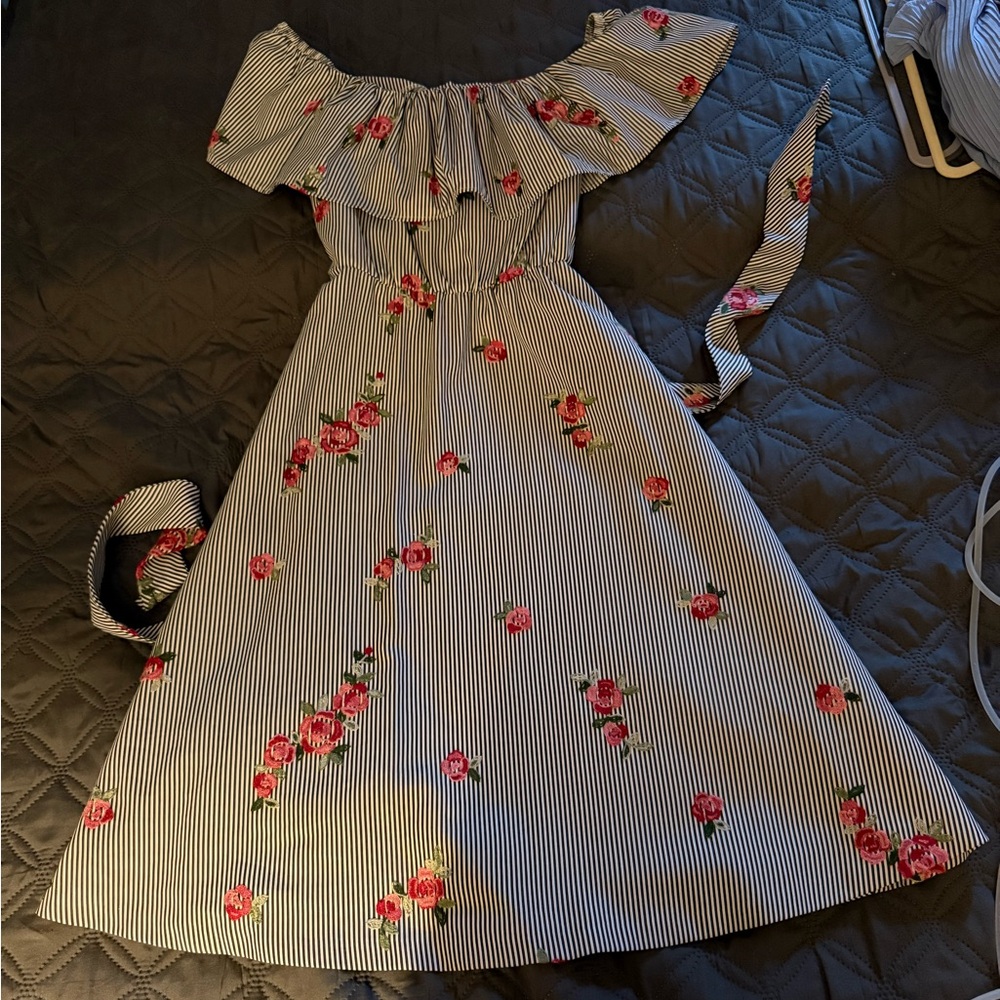 Floral Striped Dress